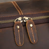 Men's leather duffel bag built for business travel and overnight packing efficiency