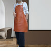 Genuine Leather Cooks Apron with Cross Back Straps