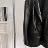 Women Oil-Waxed Loose Fit Genuine Leather Jacket