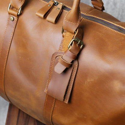 Large leather Men Duffle Bags