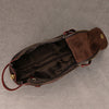 Men's Leather Wash Bag in Dark Brown Top-Grain Cowhide