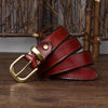 Women’s Genuine Leather Belt in Top-Grain Cowhide with Pin Buckle