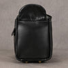 Leather Dopp Kit for Men in Black Top-Grain Cowhide