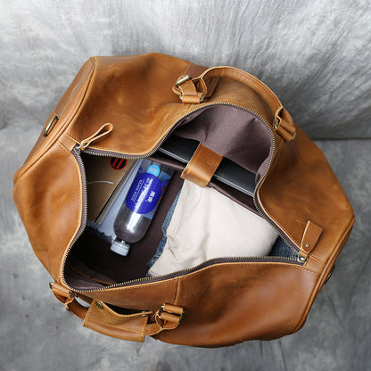 Large leather Men Duffle Bags