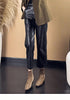 Women's high waisted faux leather pants