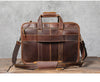 Brown Top Grain Leather Airport Messenger Bag