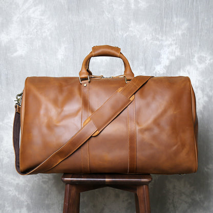 Large leather Men Duffle Bags