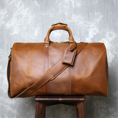 Large leather Men Duffle Bags