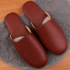 Mule Slippers for Women with Closed Toe Leather Upper