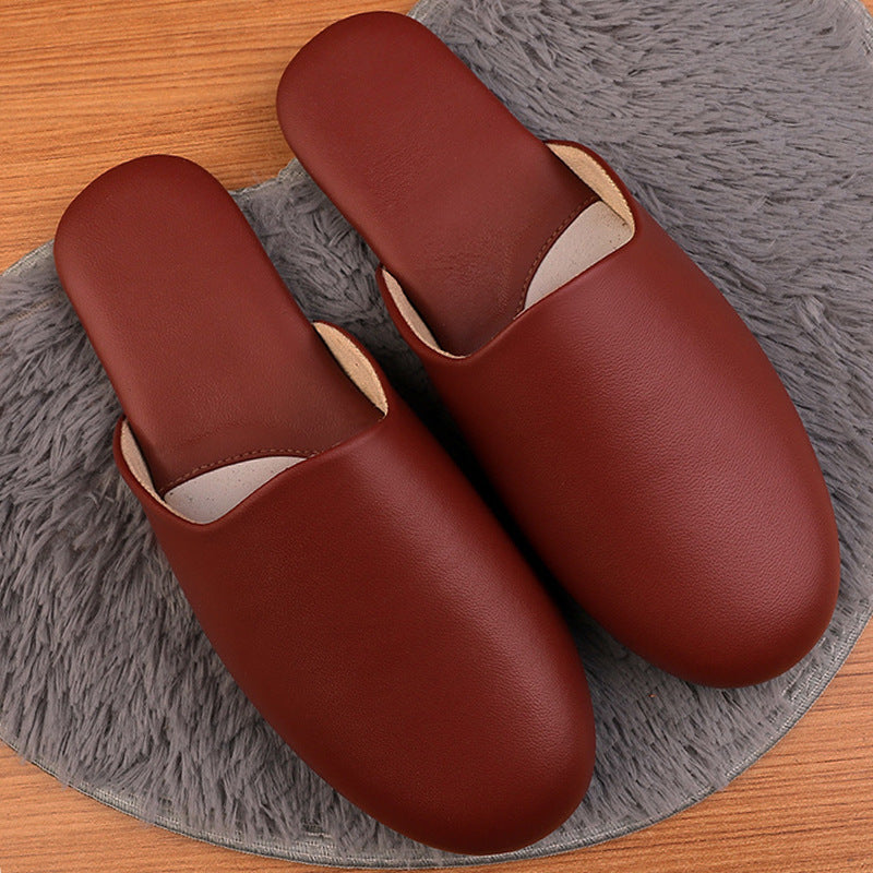 Mule Slippers for Women with Closed Toe Leather Upper