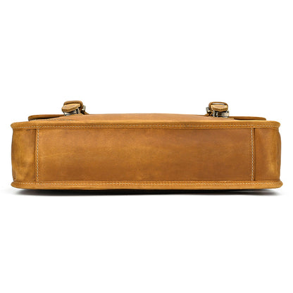 Retro crazy horse leather men briefcase