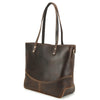 Leather Laptop Tote with Luggage Sleeve