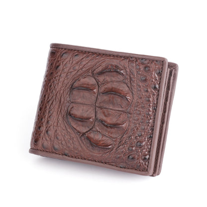 Men’s Crocodile Bone Leather Wallet Bifold