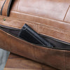 Vintage leather weekender duffel bag for men