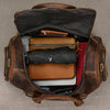 Retro crazy horse leather travel duffle bag