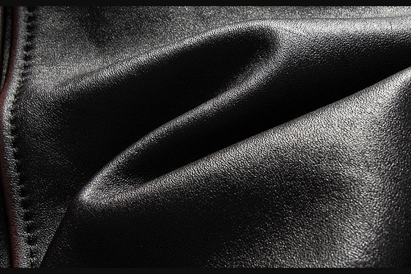 Men’s Heavyweight Genuine Leather Biker Jacket