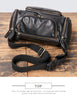 black top grain cowhide leather crossbody sling bag
