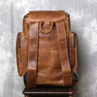 Men’s genuine leather backpack for work