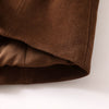 Brown suede leather vest women