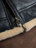 Men black b3 shearling leather aviator