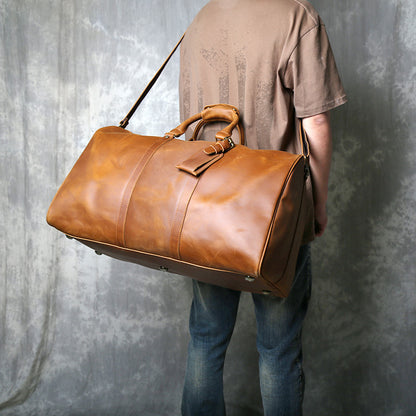 Large leather Men Duffle Bags