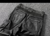 Men's distressed leather riding pants