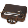 Retro crazy horse leather slim briefcase
