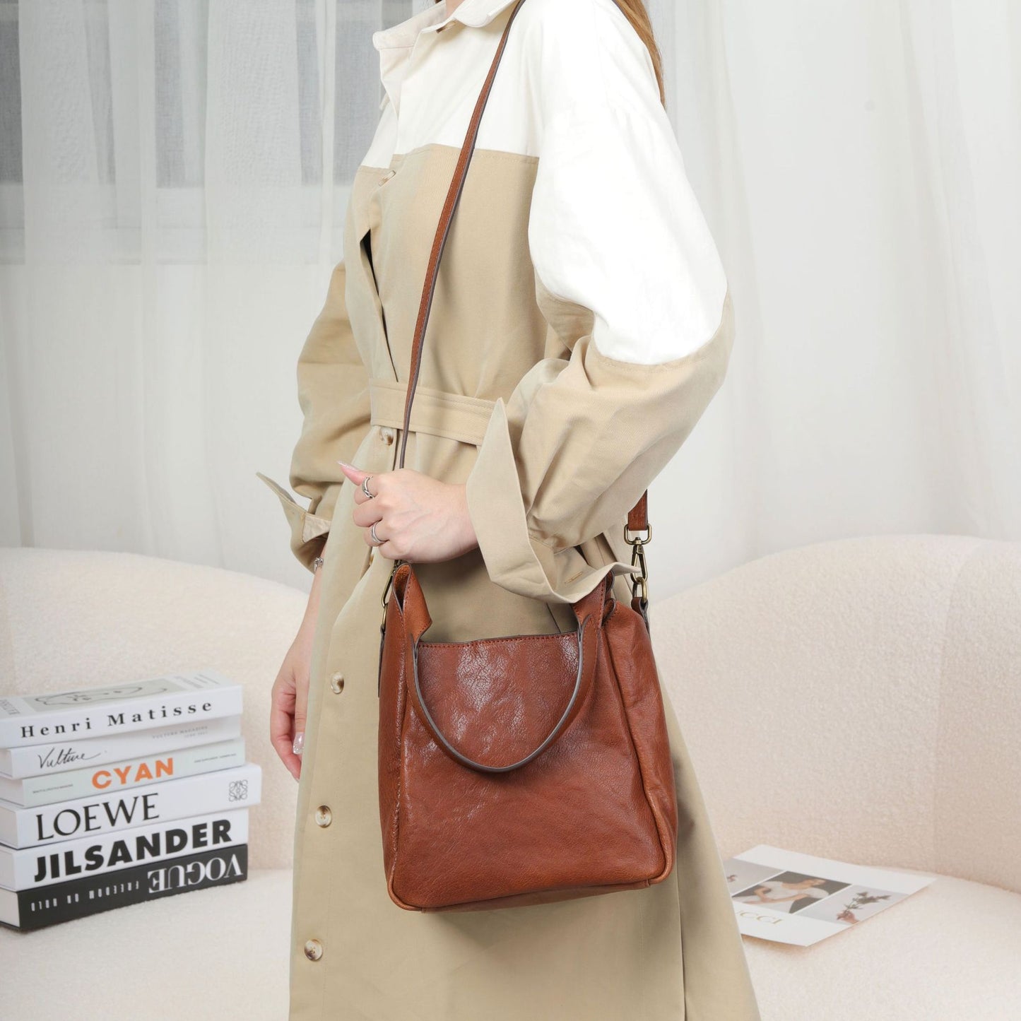 Women Soft Leather Underarm Shoulder Bag