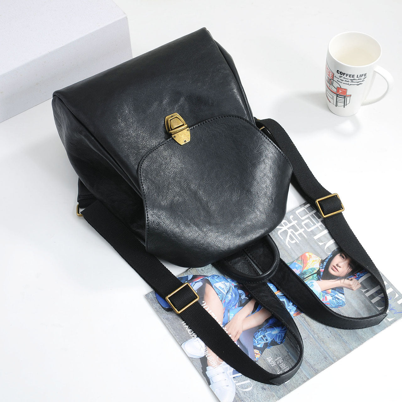 Real leather backpack bags for womens