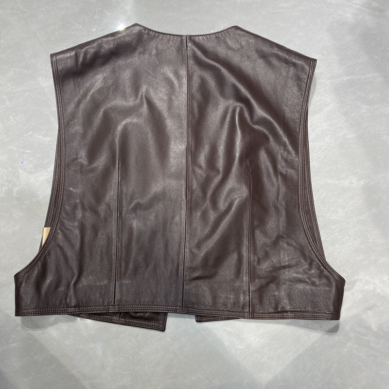 Women's Genuine Sheepskin Minimalist Vest