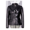Slim fit genuine leather jacket for women