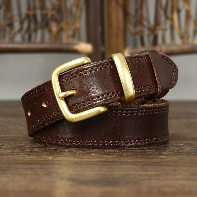 Women’s Leather Belt for Jeans in Top-Grain Cowhide
