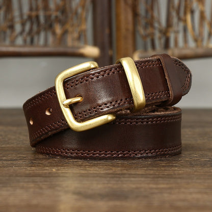 Women’s Leather Belt for Jeans in Top-Grain Cowhide