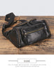 black top grain cowhide leather crossbody sling bag