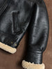 Men black b3 shearling leather aviator