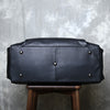 Men’s full grain leather travel duffel bag