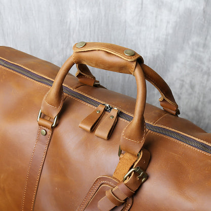 Large leather Men Duffle Bags