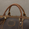 Men’s full-grain leather travel duffle bag