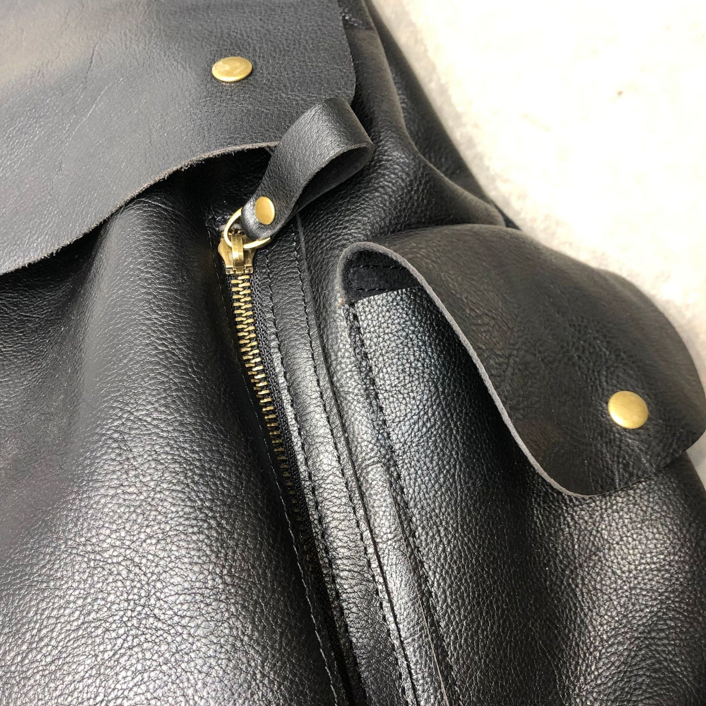 Retro genuine leather women backpack bag