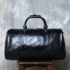 Men’s leather travel overnight duffel bag