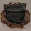 Crazy horse leather travel duffel bag