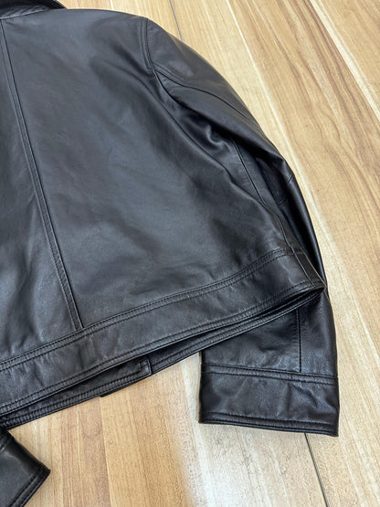 Genuine leather workwear jacket