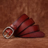 Women’s Leather Jeans Belt with Removable Pin Buckle