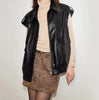 Women Genuine leather sheepskin vest