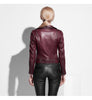 Genuine leather women slim fit biker jacket