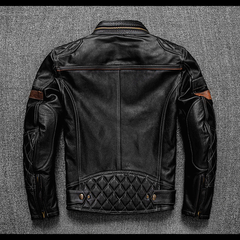 Men’s Premium Genuine Leather Biker Jacket