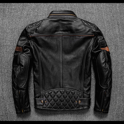 Men’s Premium Genuine Leather Biker Jacket