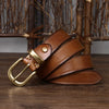Women’s Genuine Leather Belt in Top-Grain Cowhide with Pin Buckle