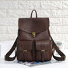 Women leather backpack laptop carry bag
