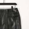 Women’s High-Waist Genuine Leather Midi Skirt
